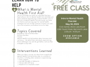 Intro to Mental Health First Aid - May 16, 2024
