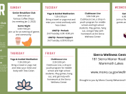 Sierra Wellness Center March Calendar