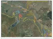 A map showing proposed trail Convict lake to long valley