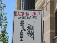 Back in angle parking sign