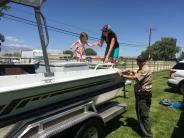 Photo of Sheriff boat at Choo Choo Swap Meet