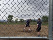 Photos of Sheriffs on baseball field