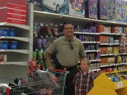 Deputy Hernandez shopping with kids
