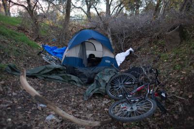 Homeless Campsite - Photo Credit: Andrew Nixon/Capital Public Radio