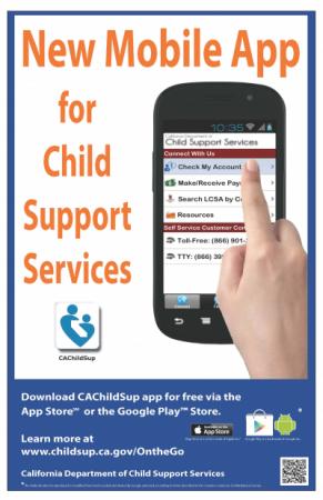 Child support services mobile app image