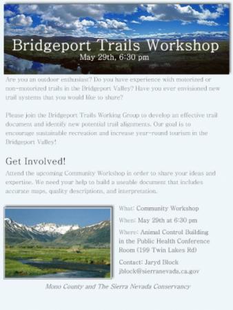 Bridgeport Trails work flyer