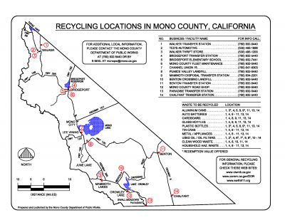 Recycling locations map