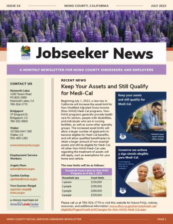 Jobseeker News July Cover